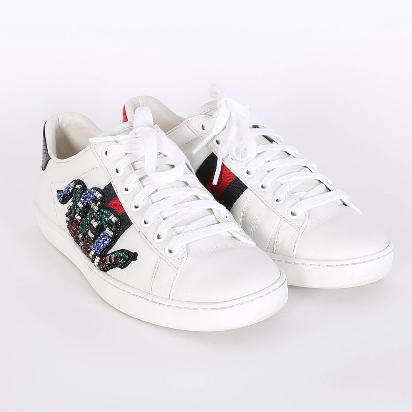 Tênis Gucci Ace Embroidered Snake Tam. 34,5 BR