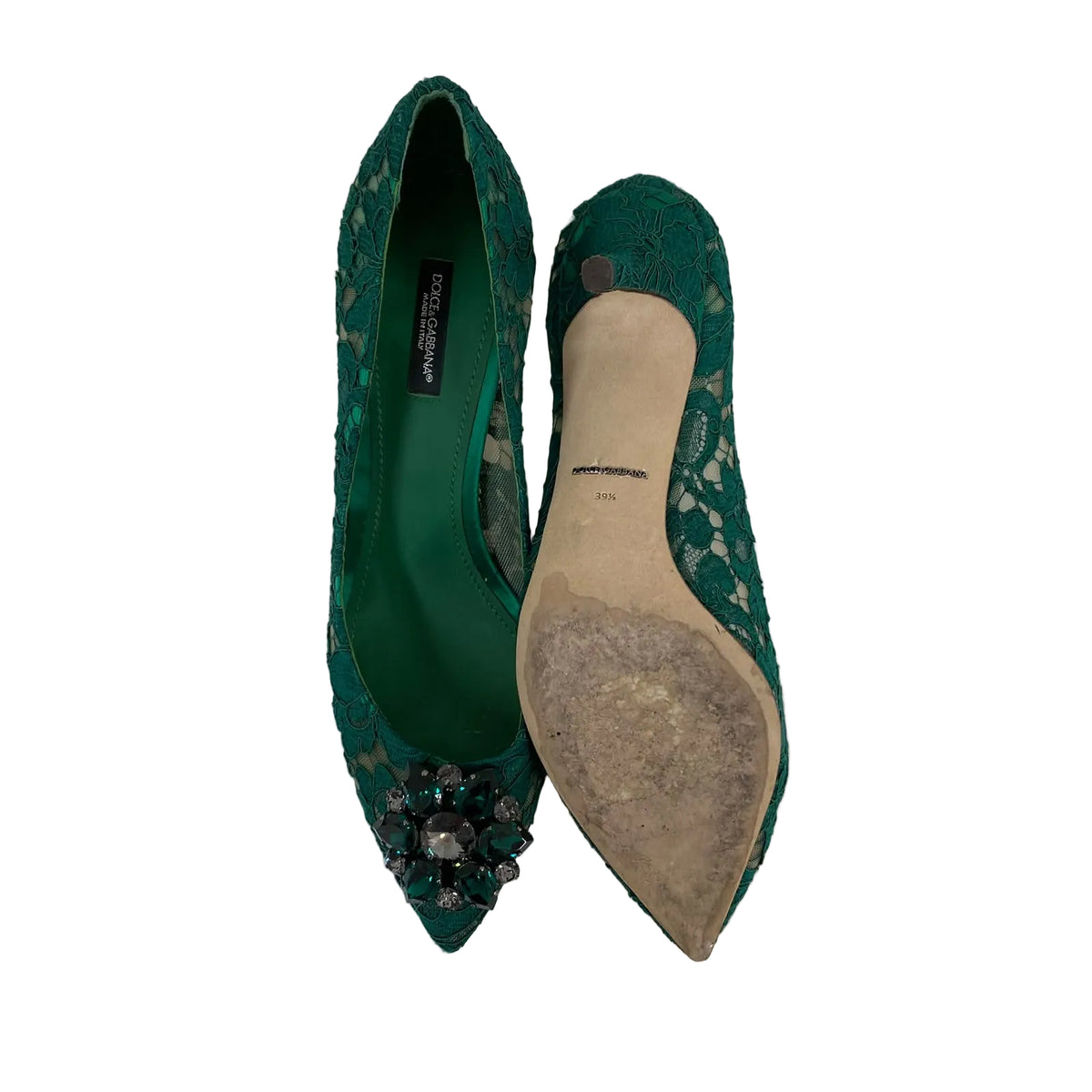 Sapato Dolce&Gabbana Verde Rendado Tam 37,5 BR