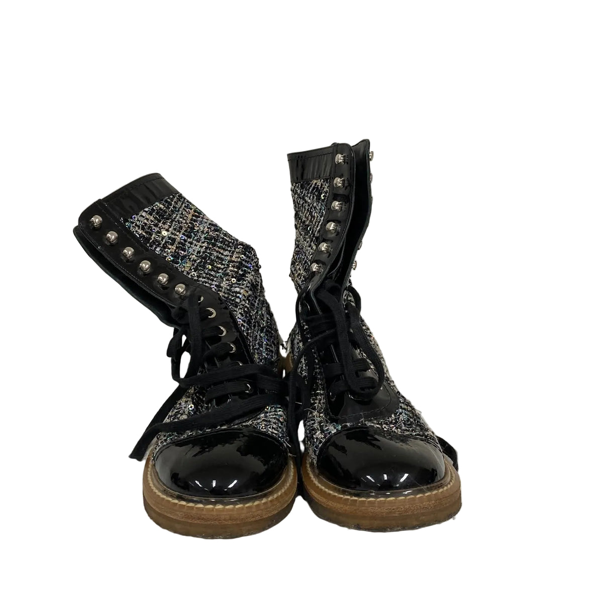 Bota Chanel Tweed Tam 38 BR