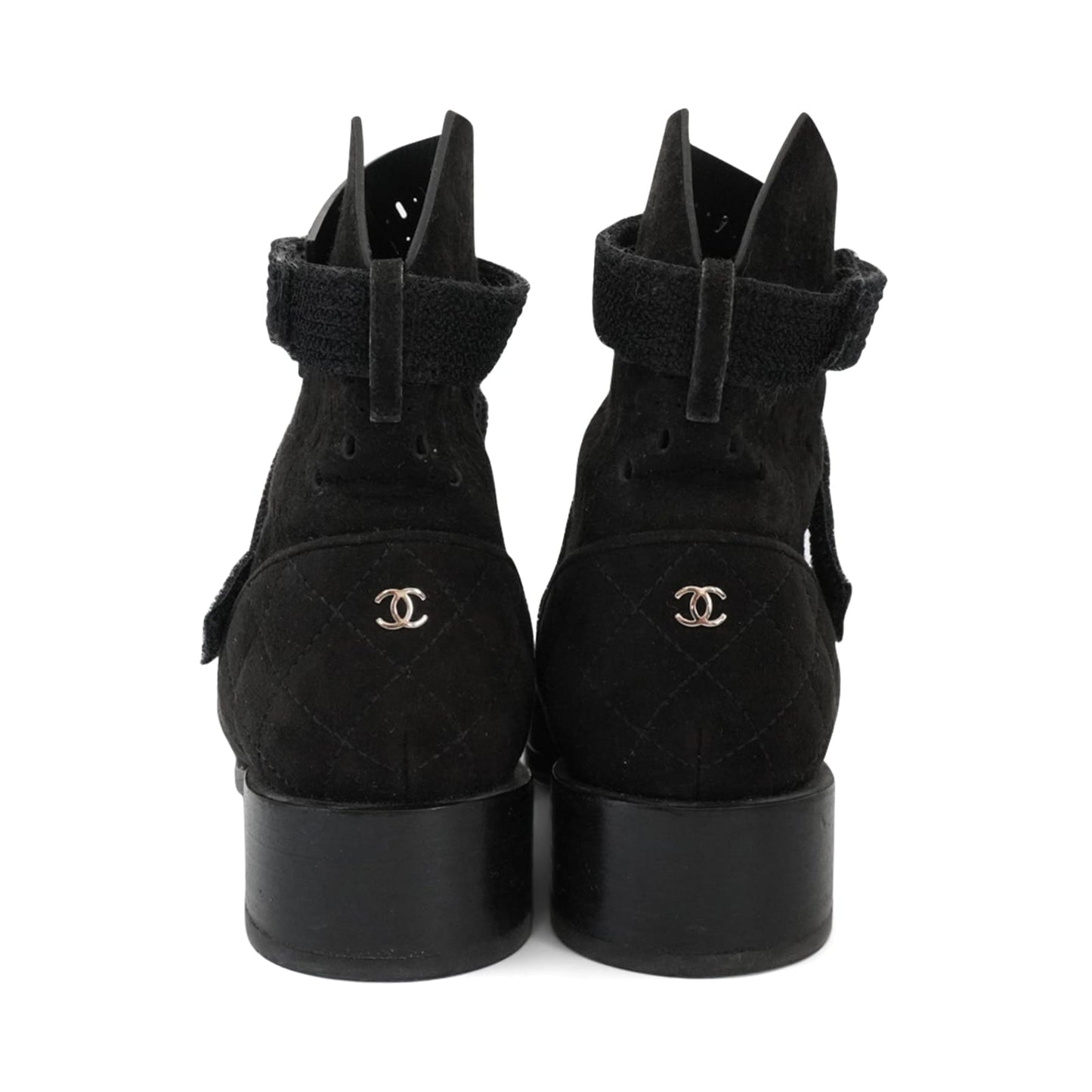 Sapato Chanel De Camurca Preto Tam 34 Br