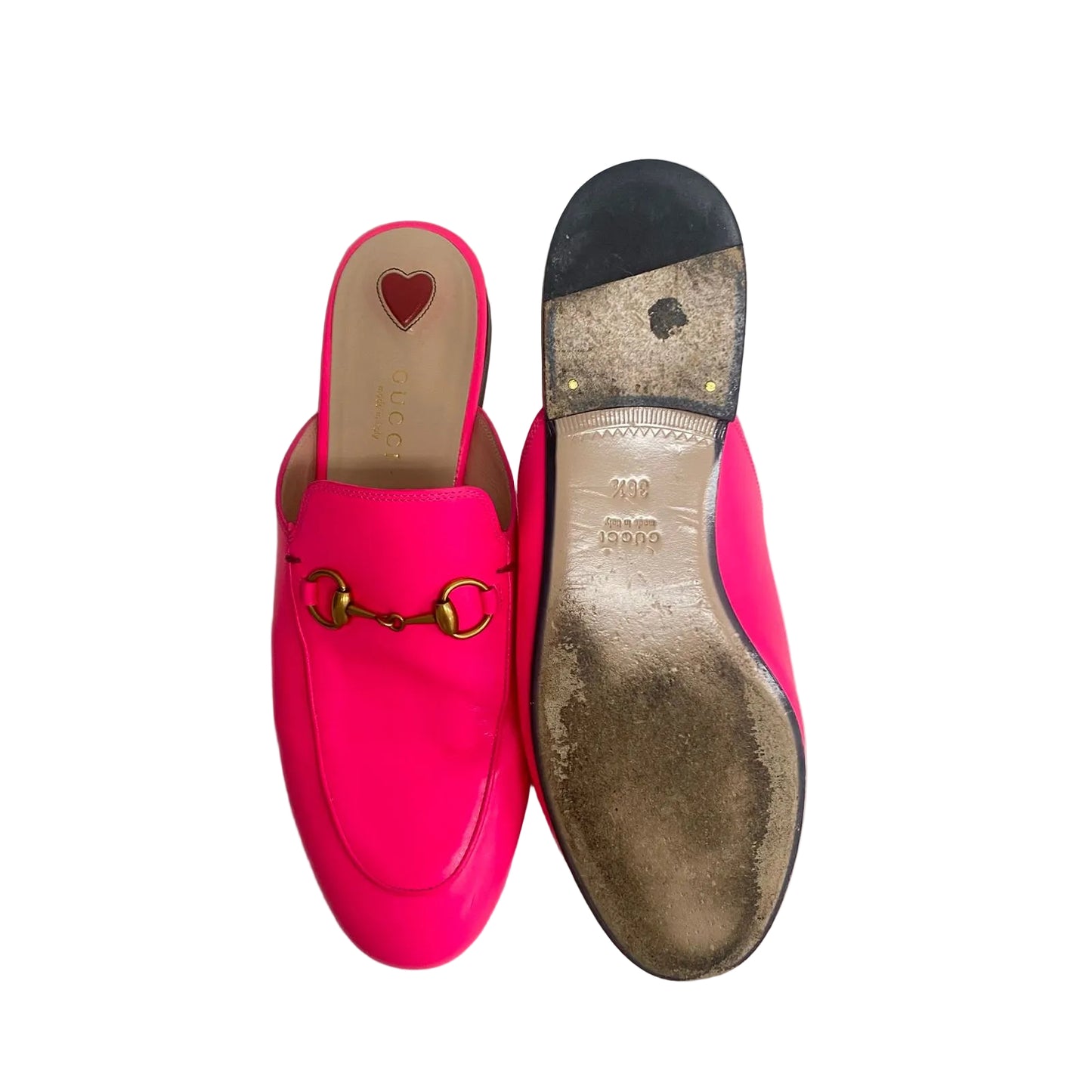 Mule Gucci Rosa Neon Tam 34,5 Br