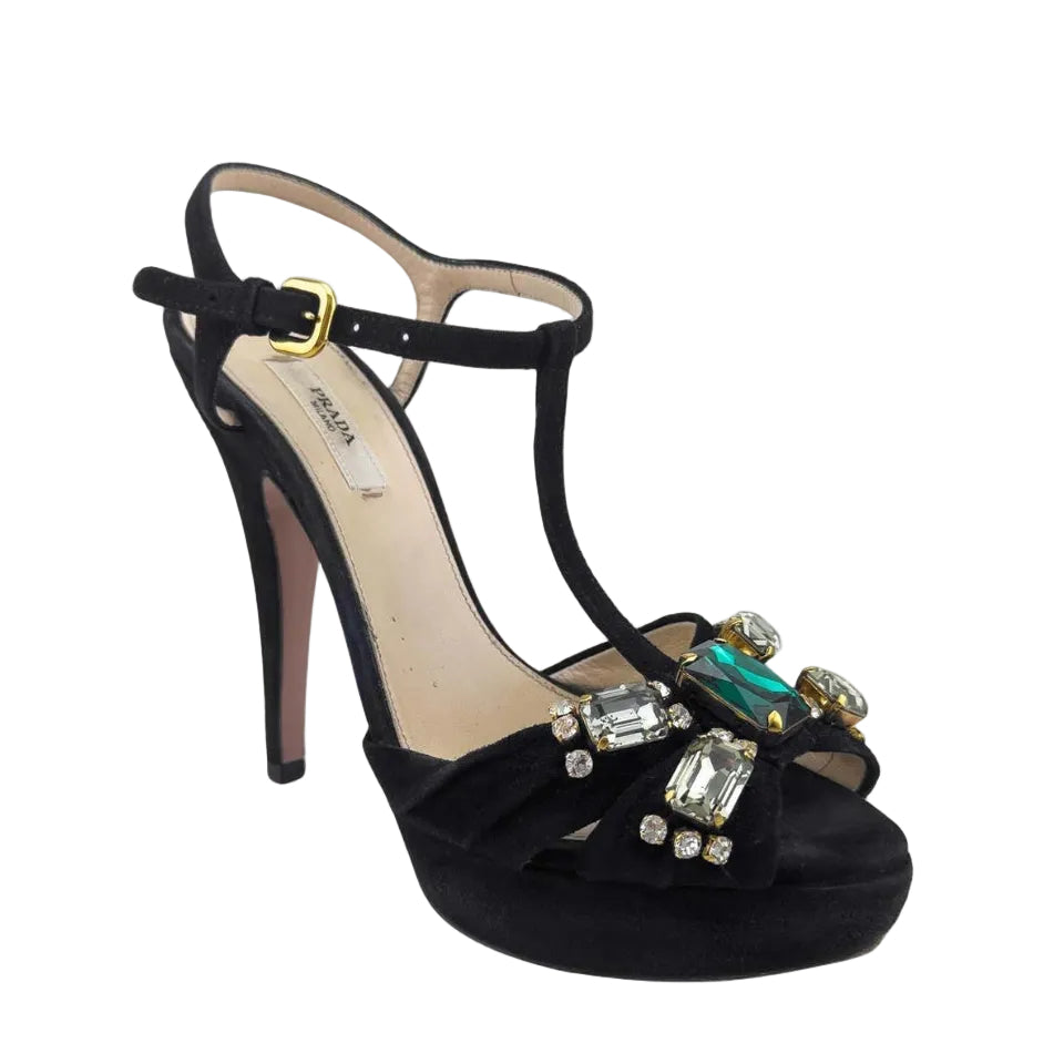 Sandalia Prada Preta Tam 37,5 BR