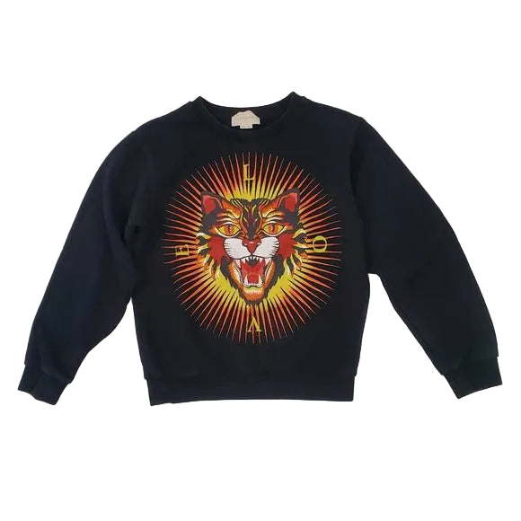Moletom Gucci Leão Preto Infantil Tam 8 Br
