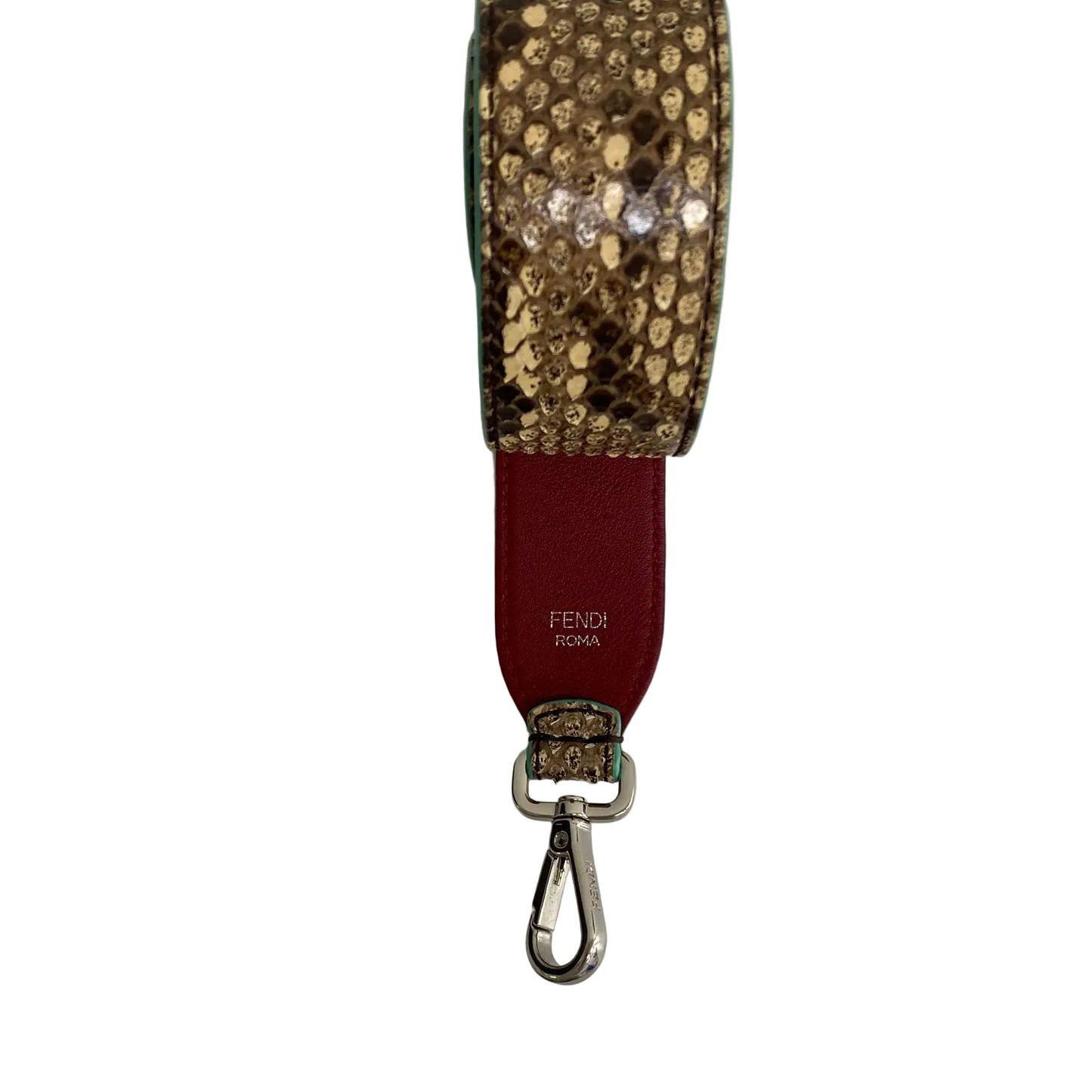 Alça Fendi Couro de Cobra Bege