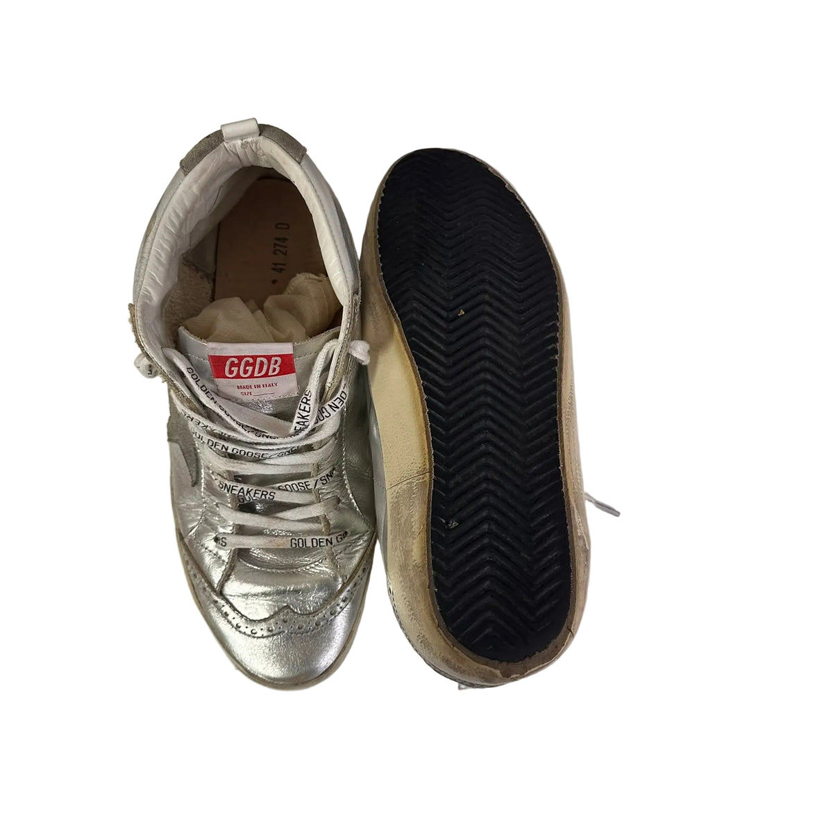 Tênis Golden Goose Prateado Com Estrela Tam 39 BR