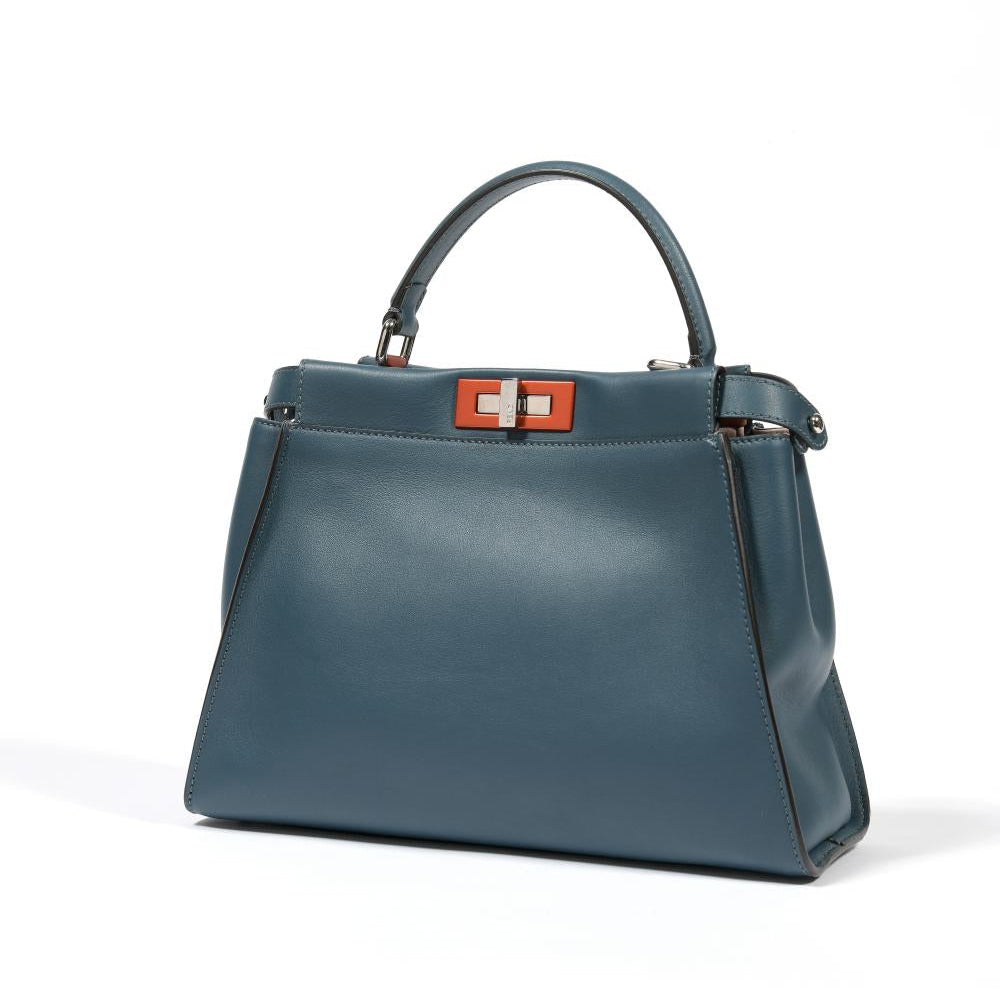 Bolsa Fendi Peekaboo Azul Média