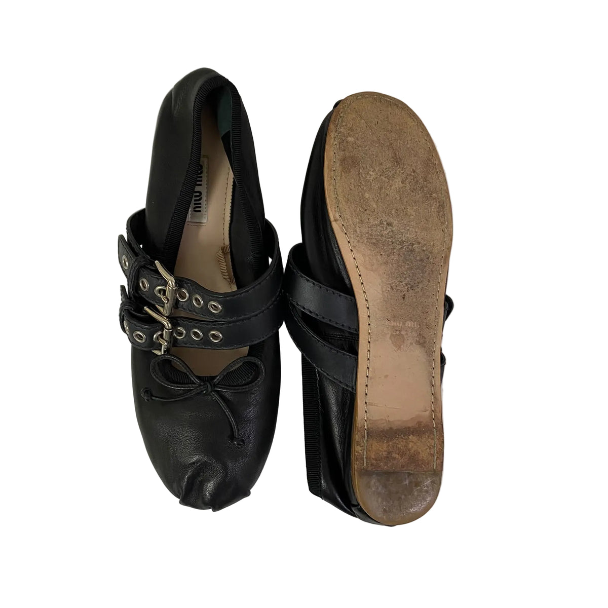 Sapatilha MIU MIU Preta BALLERINA Tam 36,5 BR