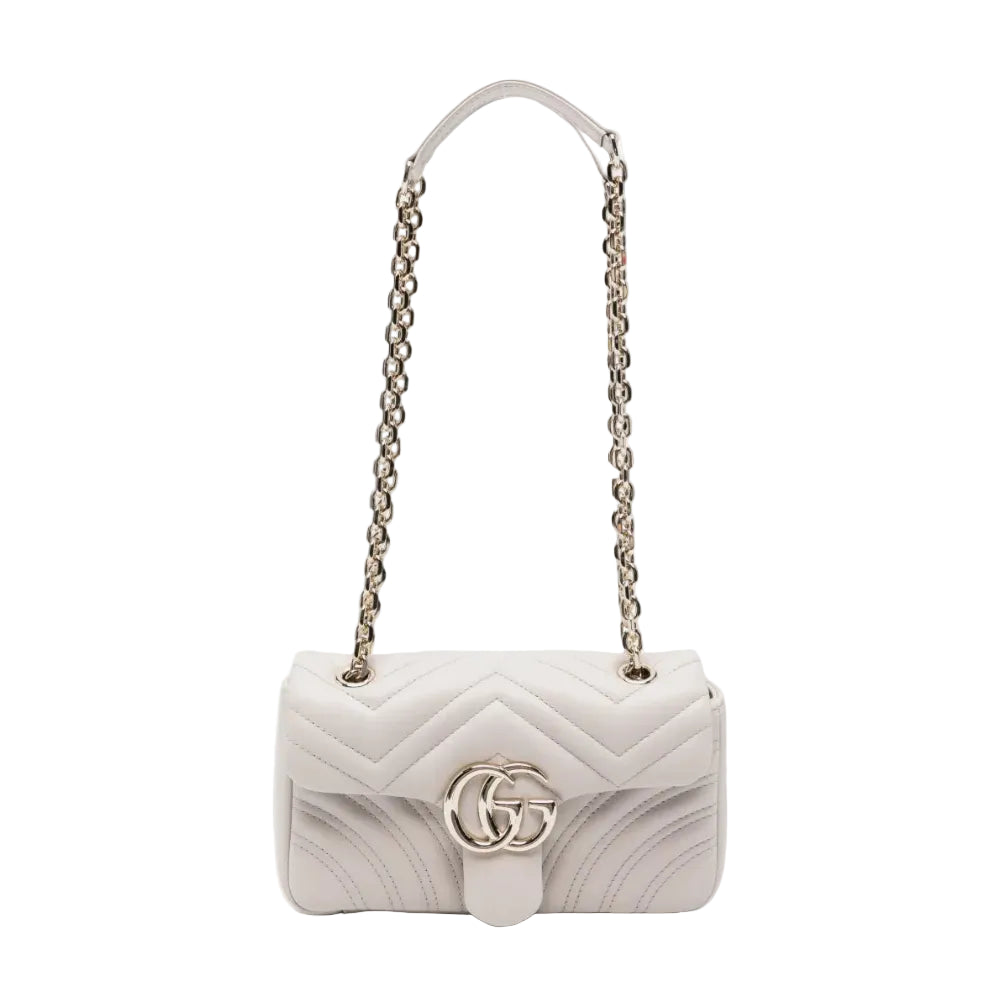 Bolsa Gucci GG Marmont Matelassê Off-white