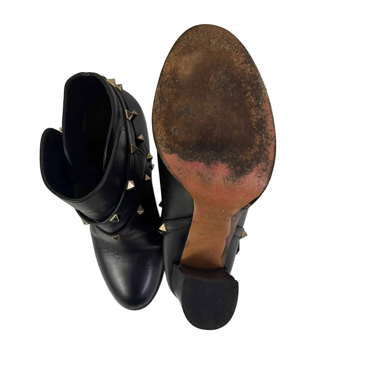 Bota Valentino Com Studs Preta Tam 37 BR