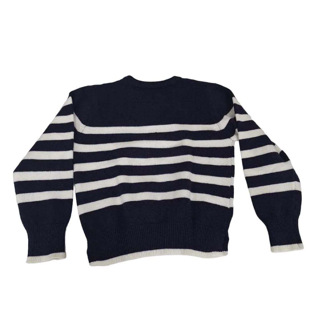 Suéter Aqua x Kerri Rosenthal Listrado Azul Marinho e branco Infantil Tam 7 Anos