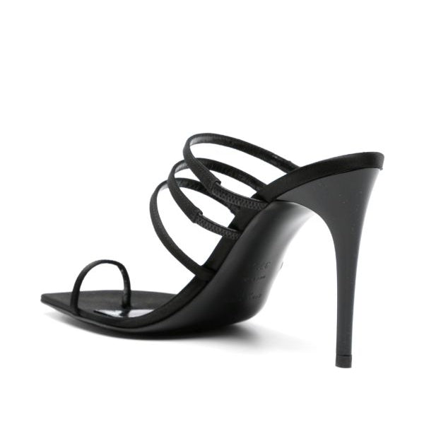 Mule Saint Laurent Jerry Preta Logo Prata Tam 37 Br