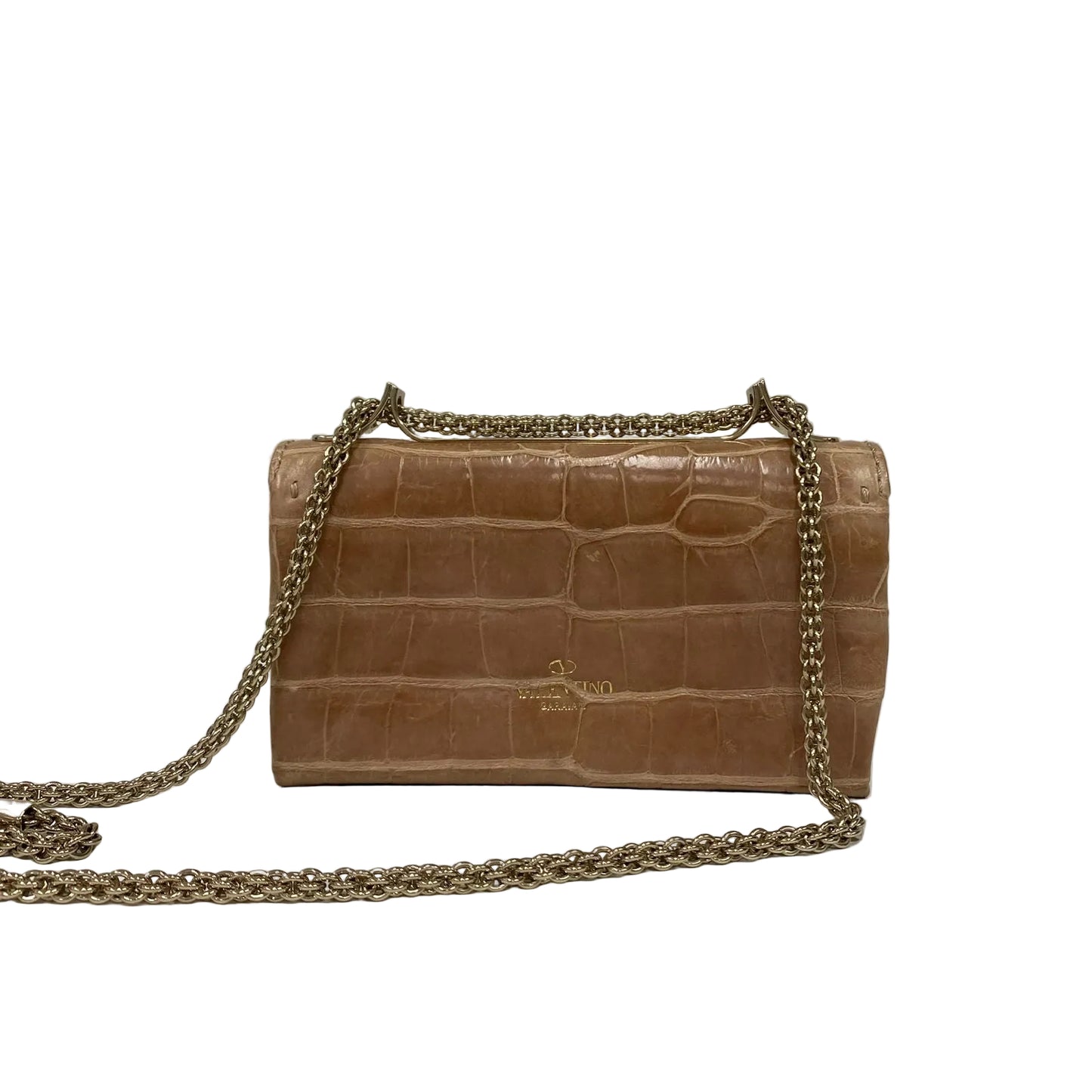Bolsa Valentino Va Va Voom Bege Croco