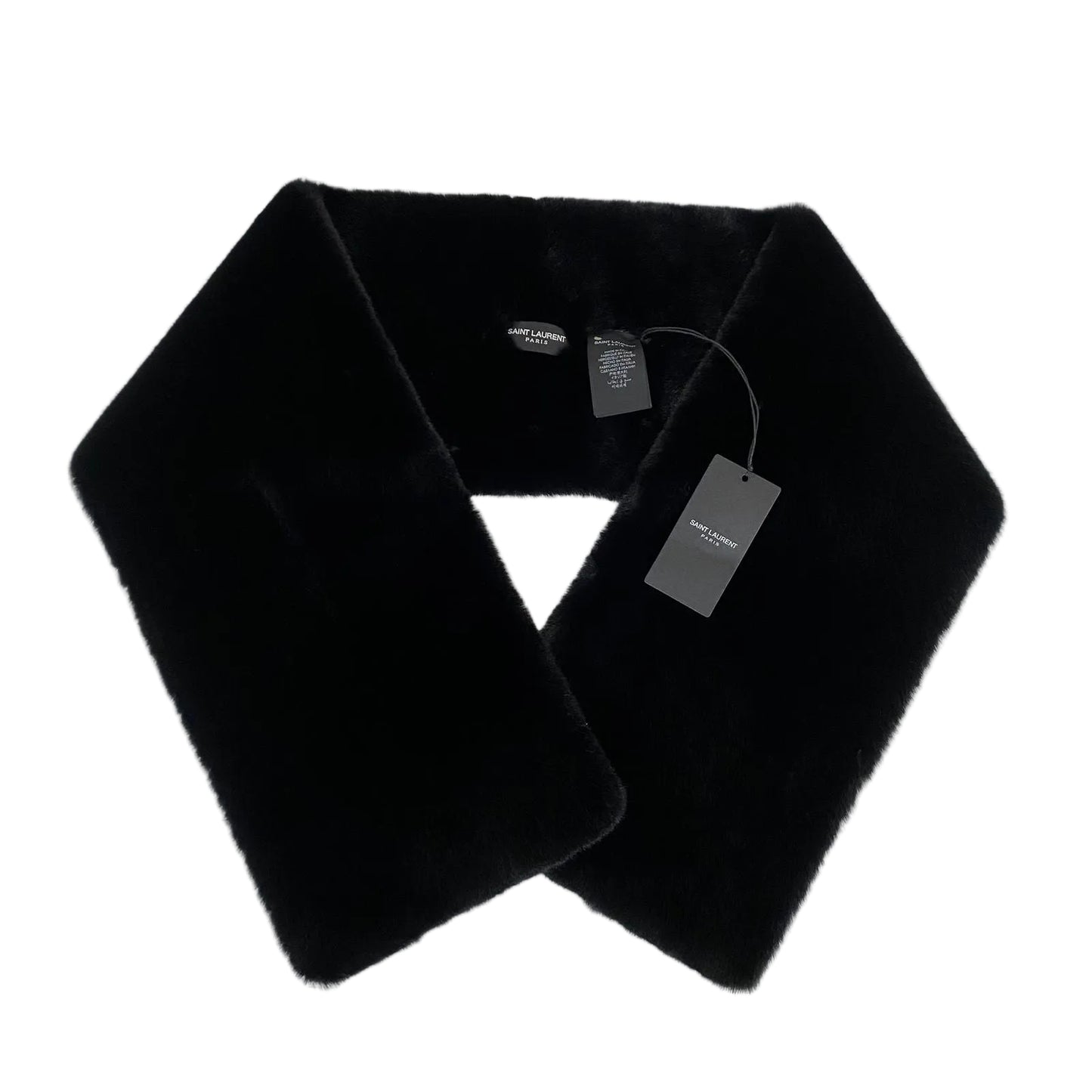 Cachecol Saint Laurent de Pelo Preto