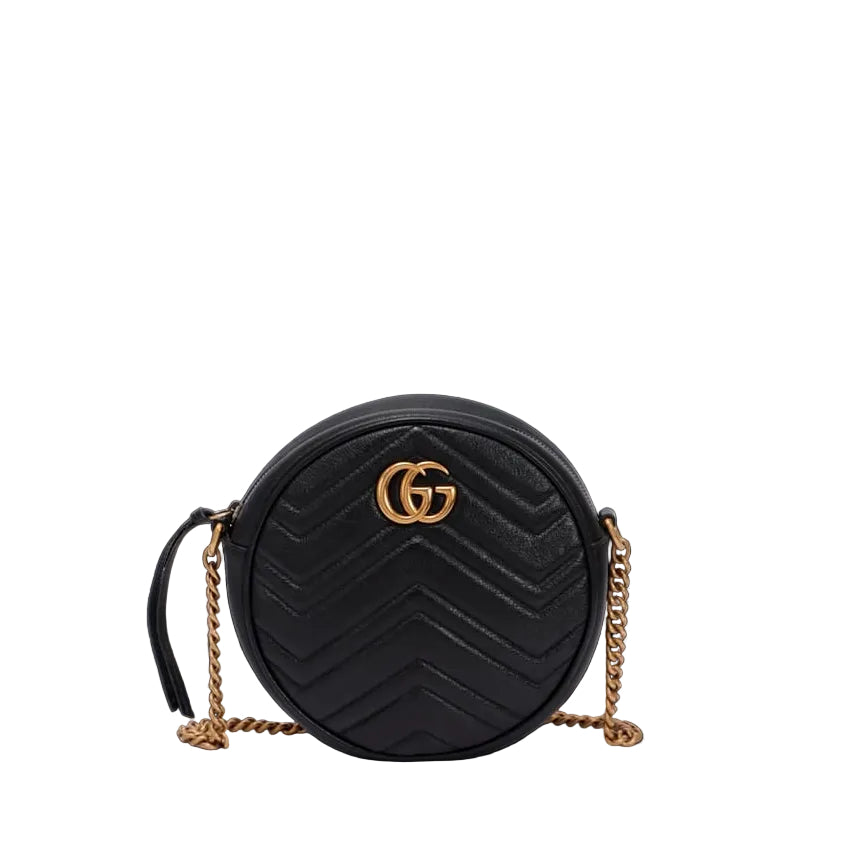 Bolsas . Bolsa Gucci Marmont Mini Round  Preta