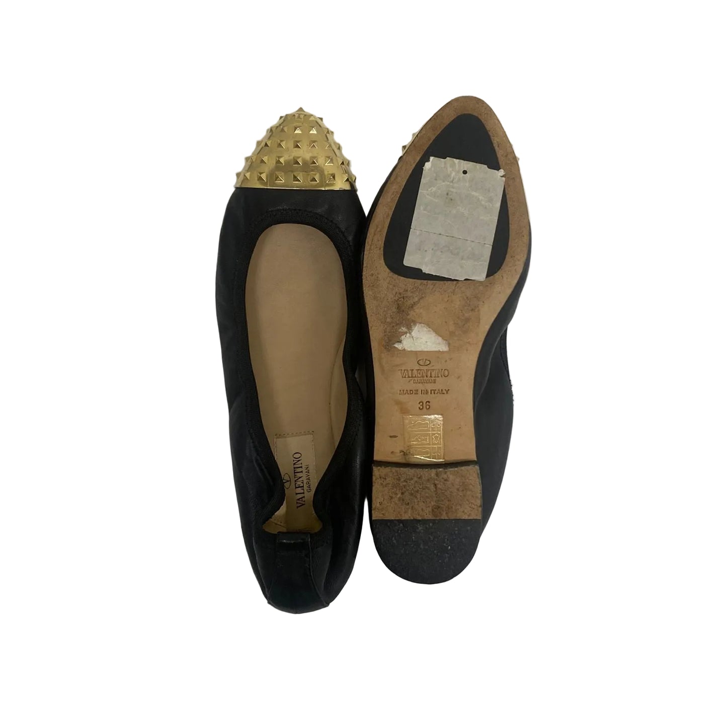 Sapatilha Valentino Preta Detalhe Dourado Tam 34 Br