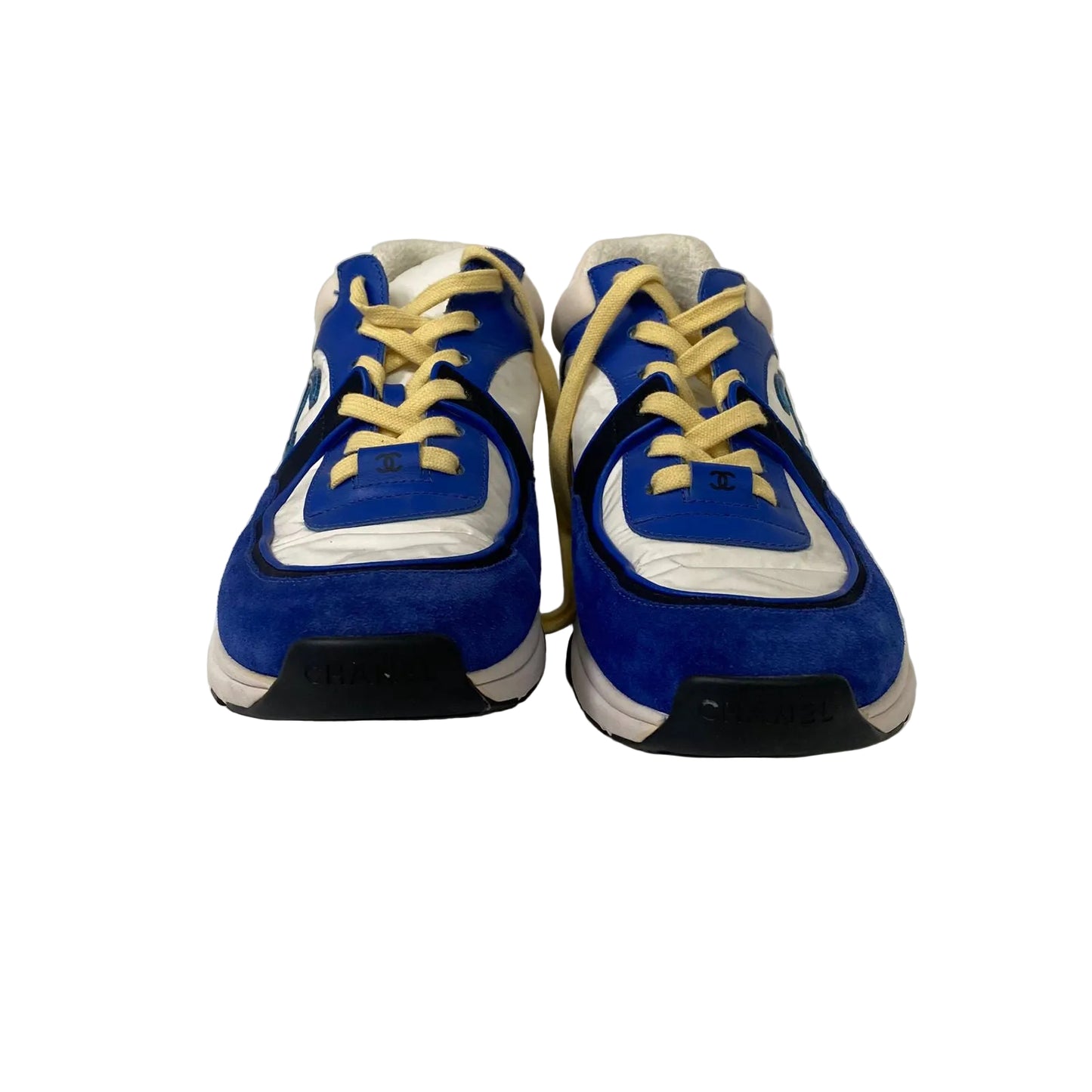 Tenis Chanel Azul e Branco Tam 38 Br