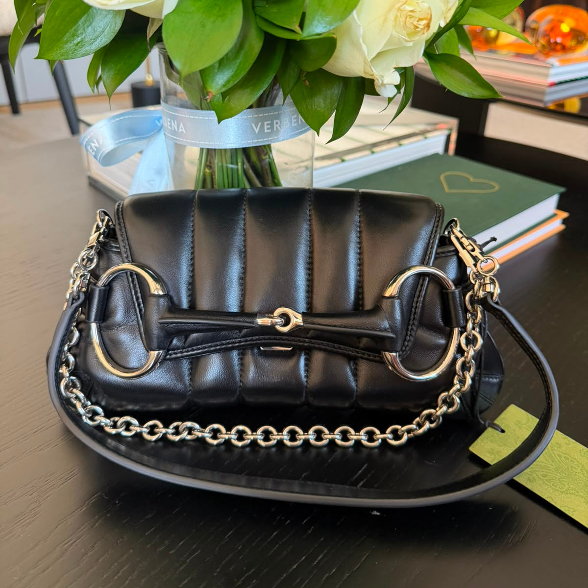 Bolsa Gucci Horsebit Chain Preta