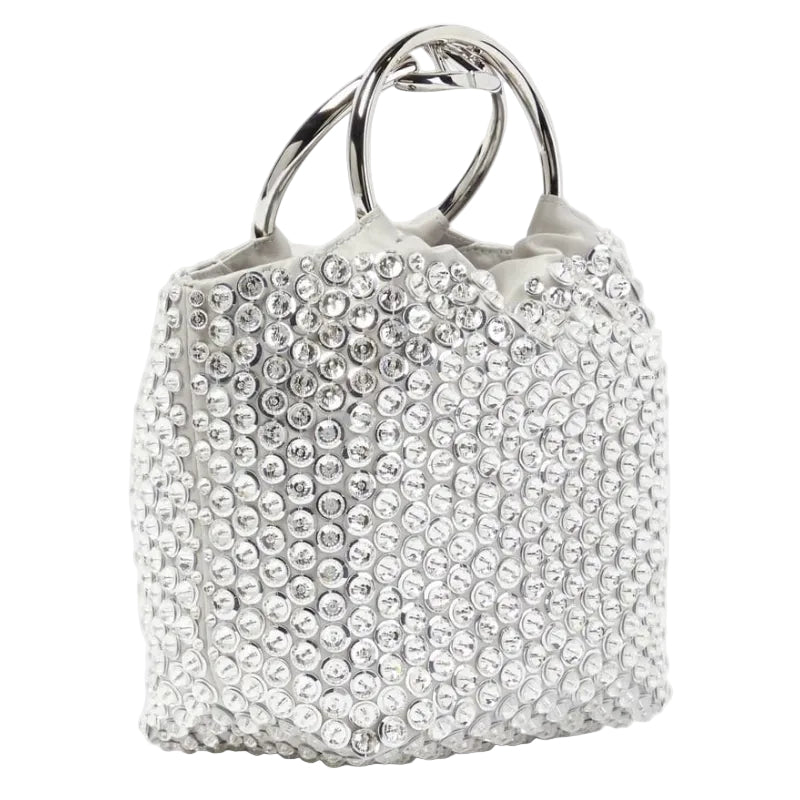 Bolsa Valentino Prata Pedraria Pequena