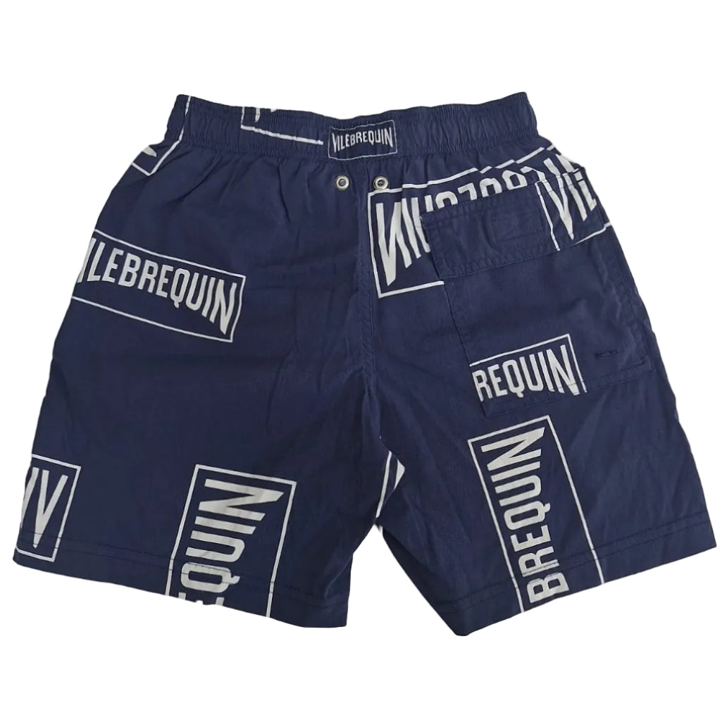 Bermuda Vilebrequin Azul Logo Infantil Tam 10 Anos Br