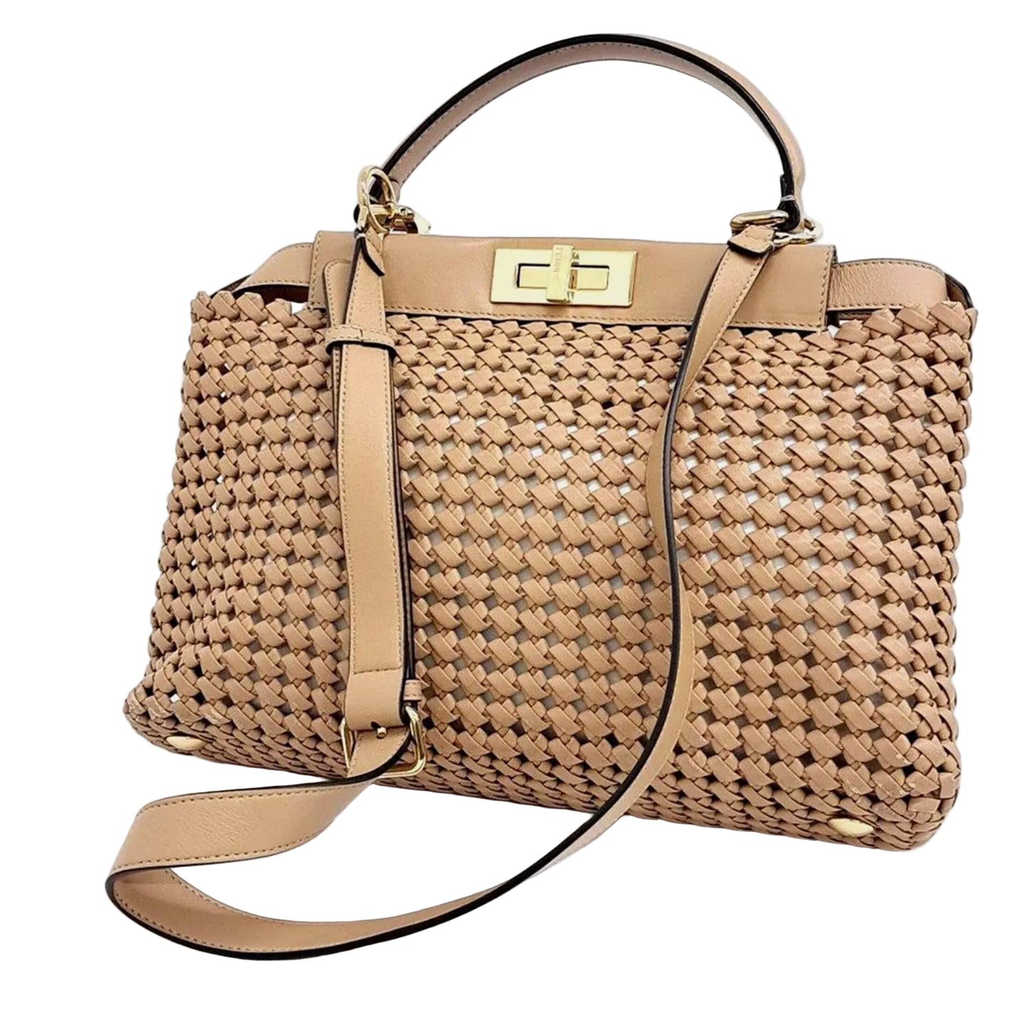 Bolsa Fendi Peekaboo Intrecciato