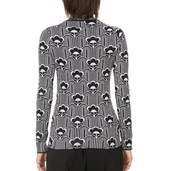Blusa Prada Estampada Preta Tam 42 Br