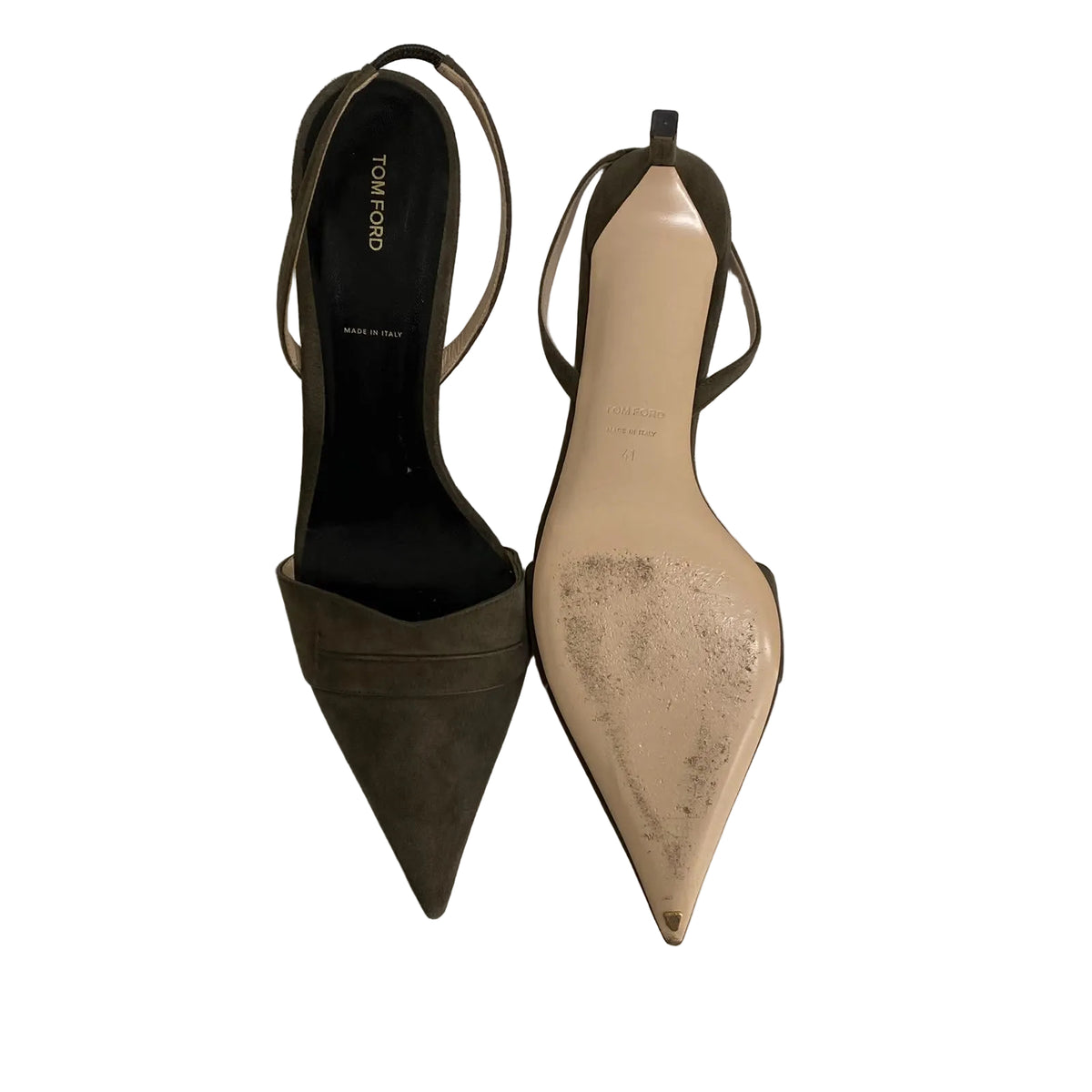 Sapato Tom Ford Eva Suede Slingback Pumps Tam 39 BR