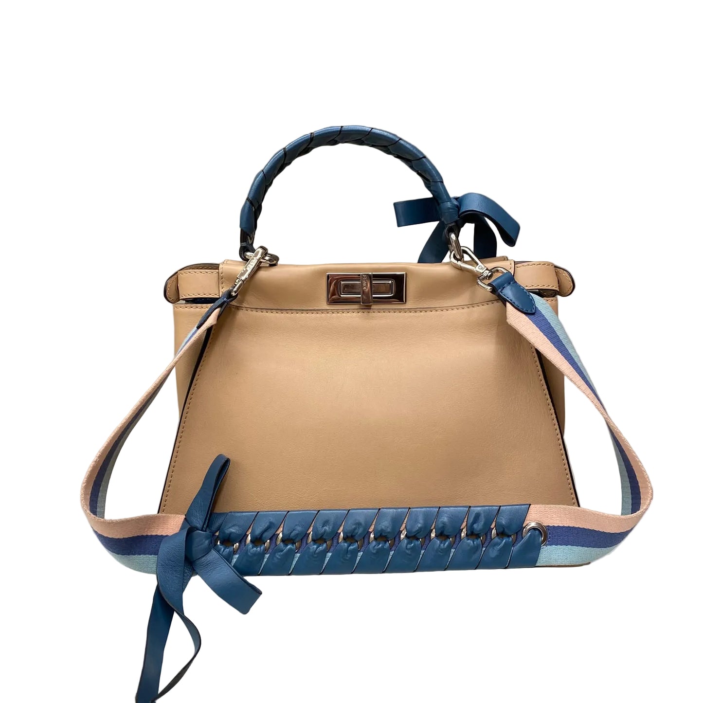 Bolsa Fendi Peekaboo Bege e Azul