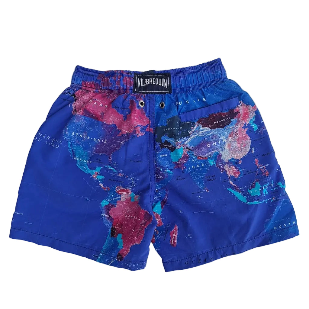 Bermuda Vilebrequin Azul Mapa Infantil Tam 6 Anos Br