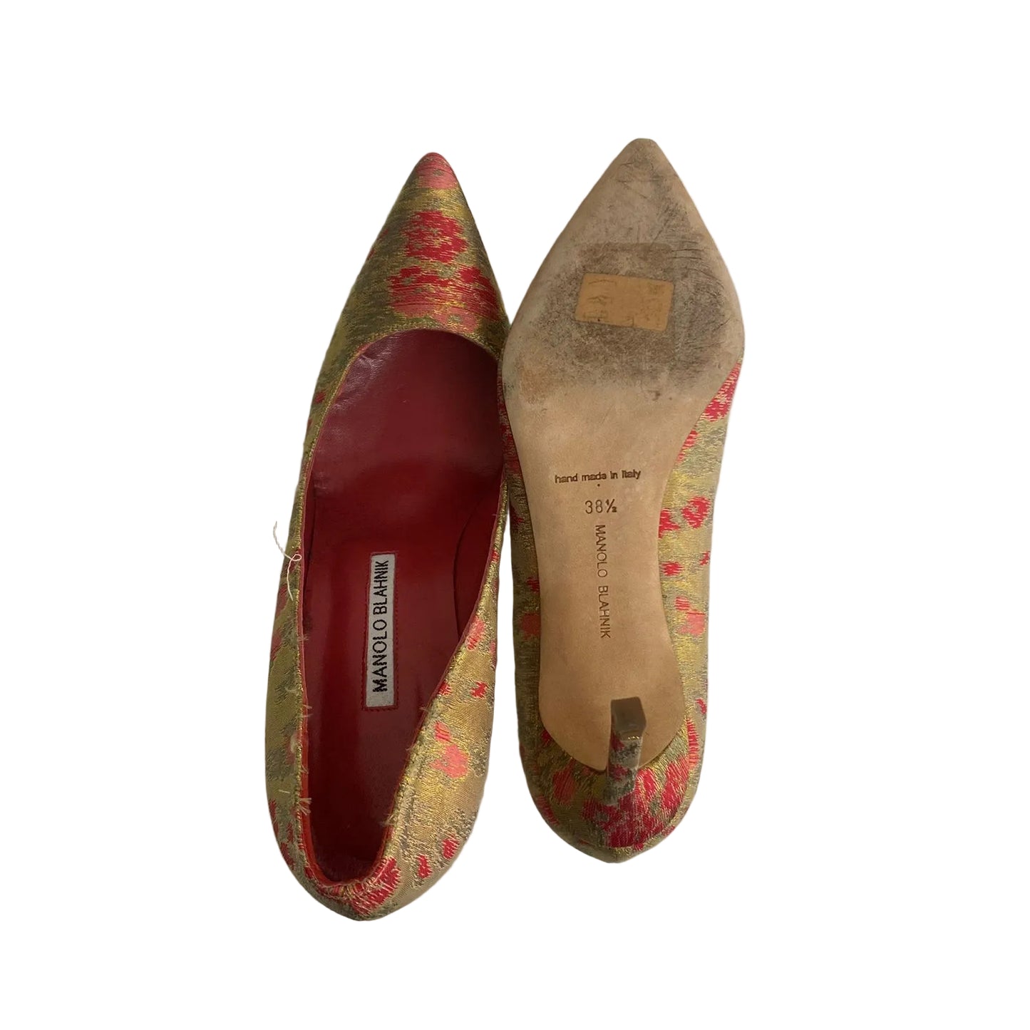 Scarpin Manilo Blahnik Dourado Tam 36,5 Br