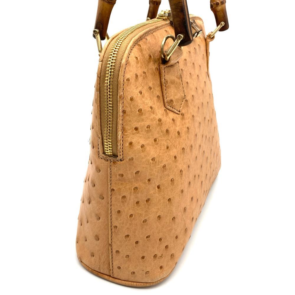 Bolsa Tote Gucci Couro de Avestruz Vintage