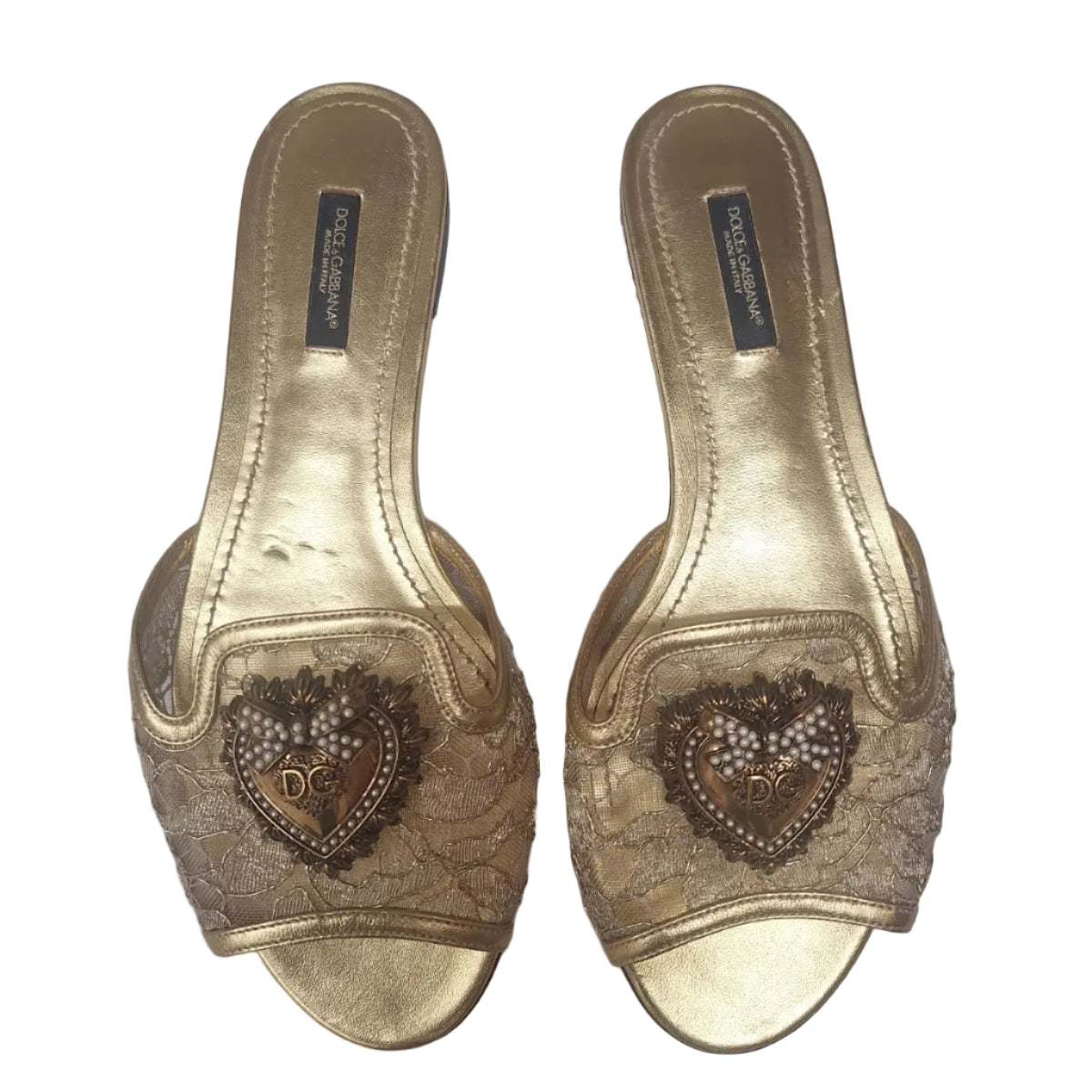 Rasteira Dolce&Gabbana Dourado Tam 36 Br