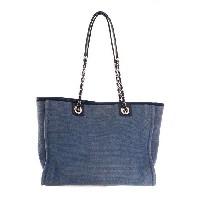 Bolsa Chanel Deauville Jeans Azul