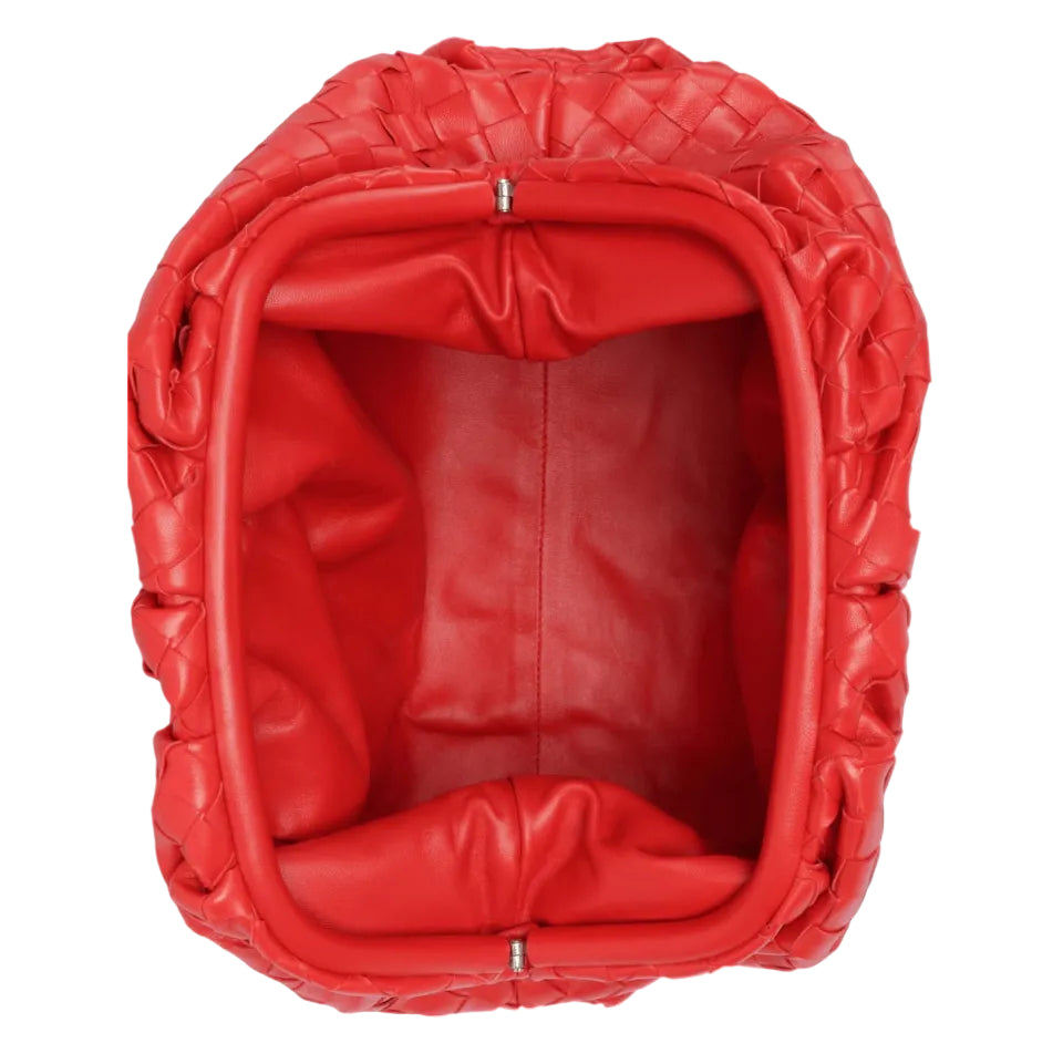 Clutch Bottega Veneta The Pouch Intrecciato Vermelha