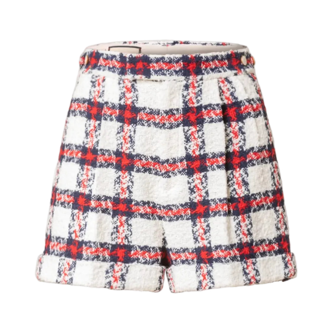 Short Gucci Tweed Azul e Branco Tam 36 Br