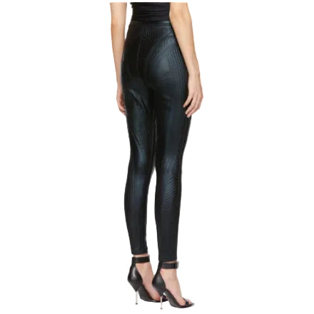 Calça Mugler Texturizada Preta Tam 34 Br