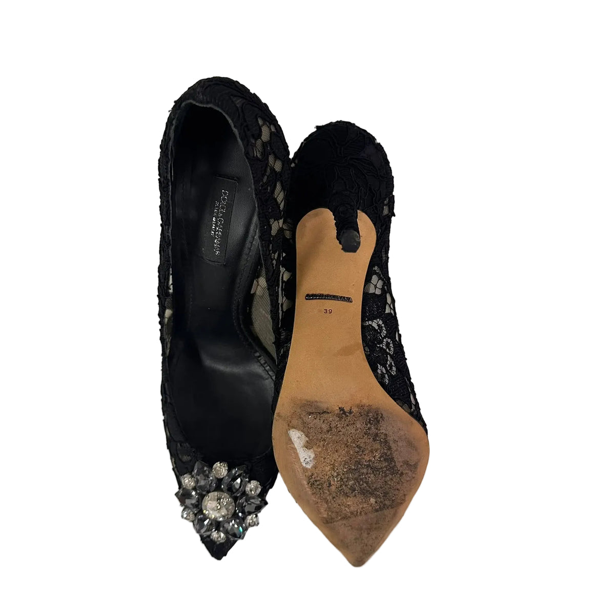 Scarpin Dolce&Gabbana Renda Preto Tam 37 BR