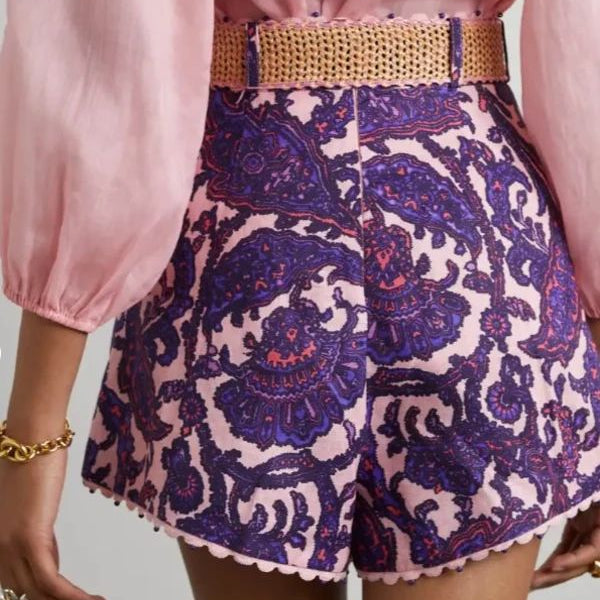 Shorts Zimmermann Roxo/Rosa Tam 34 BR
