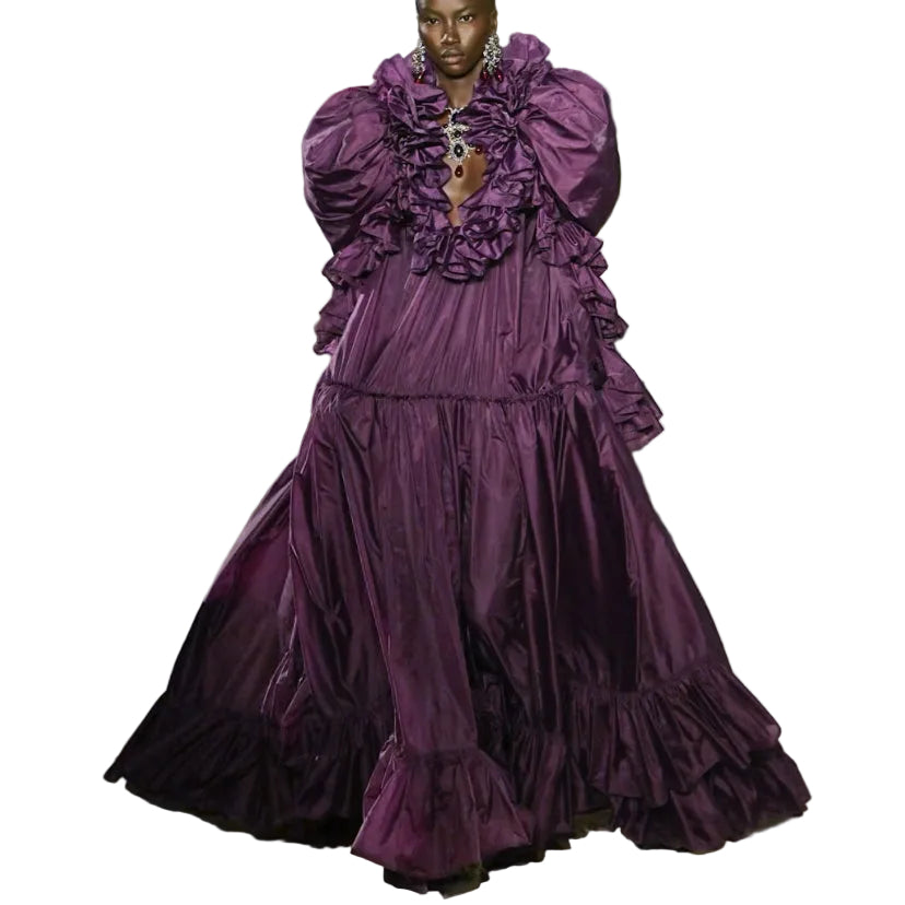 Vestido Saint Laurent Roxo Tam Único