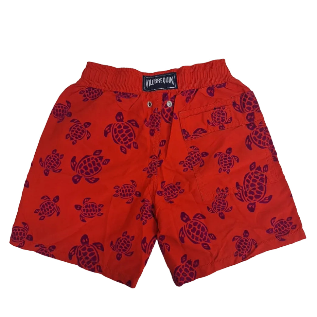 Bermuda Vilebrequin Vermelho Tartaruga Infantil Tam 8 Anos Br