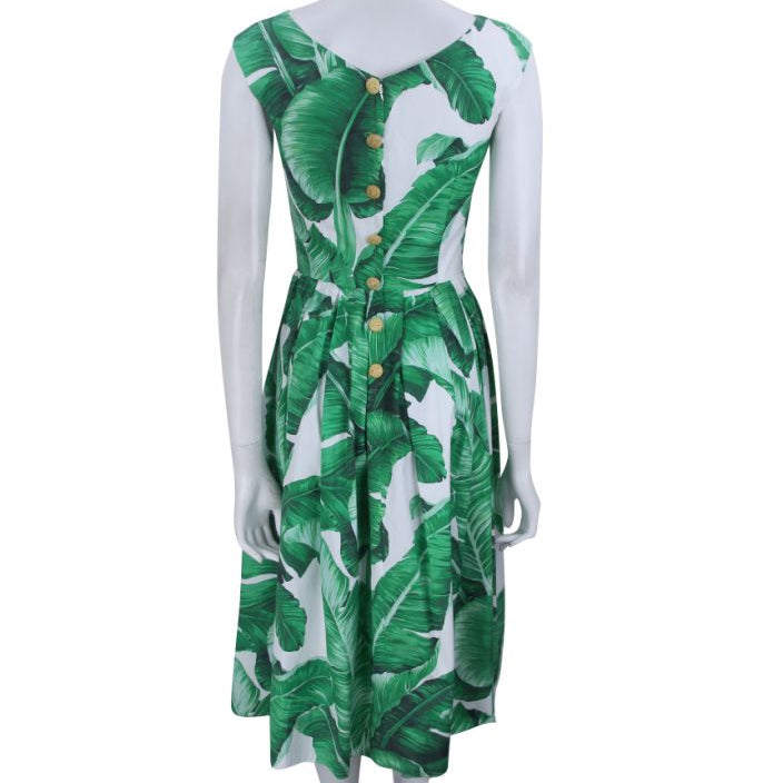 Vestido Dolce&Gabbana Estampado Verde Tam 38 Br