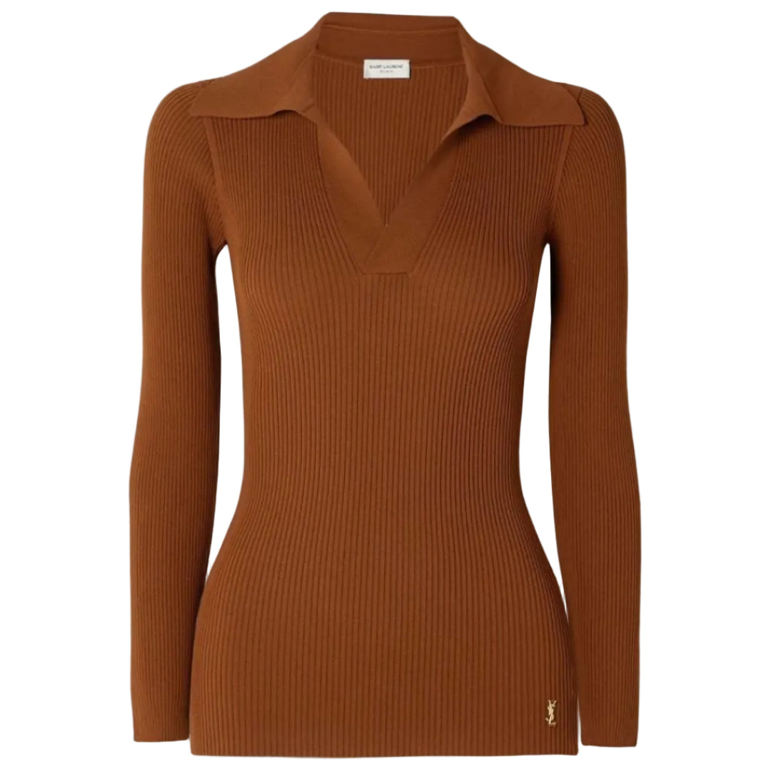 Blusa Saint Laurent Caramelo Tam P Br