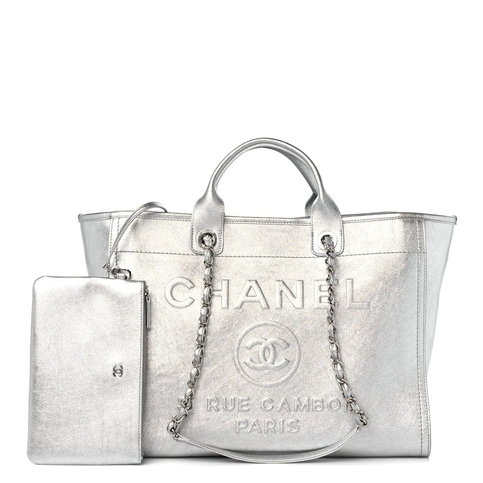 Bolsa Chanel Deauville Metalic Prata