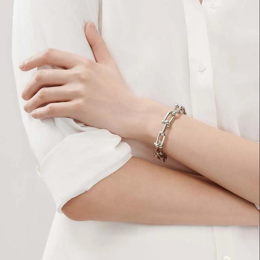 Pulseira Tiffany Corrente Prata