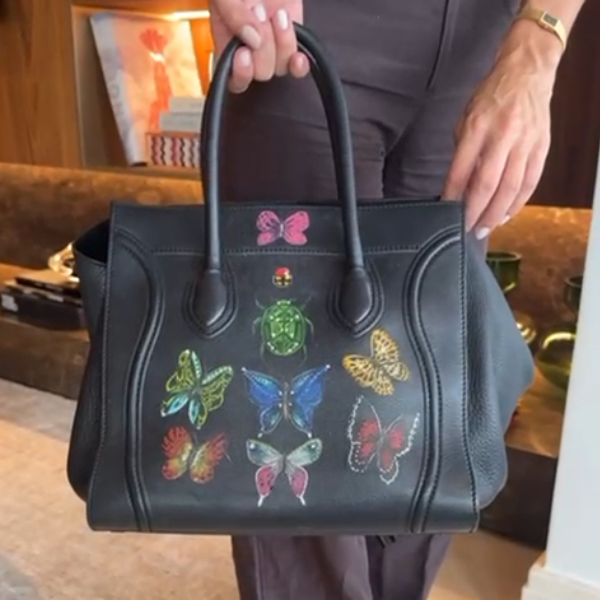 Bolsa Celine Luggage Preta Personalizada