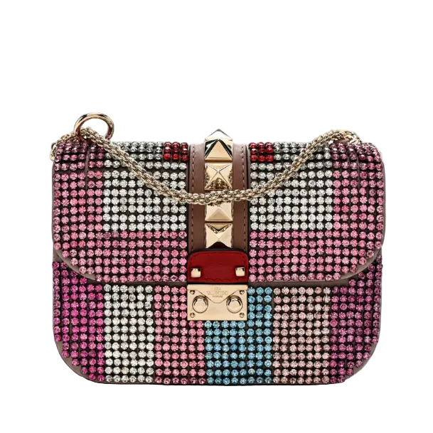 Bolsa Valentino Strass Rosa