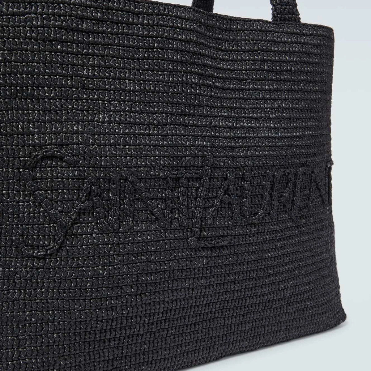Bolsa Saint Laurent Ráfia Preta