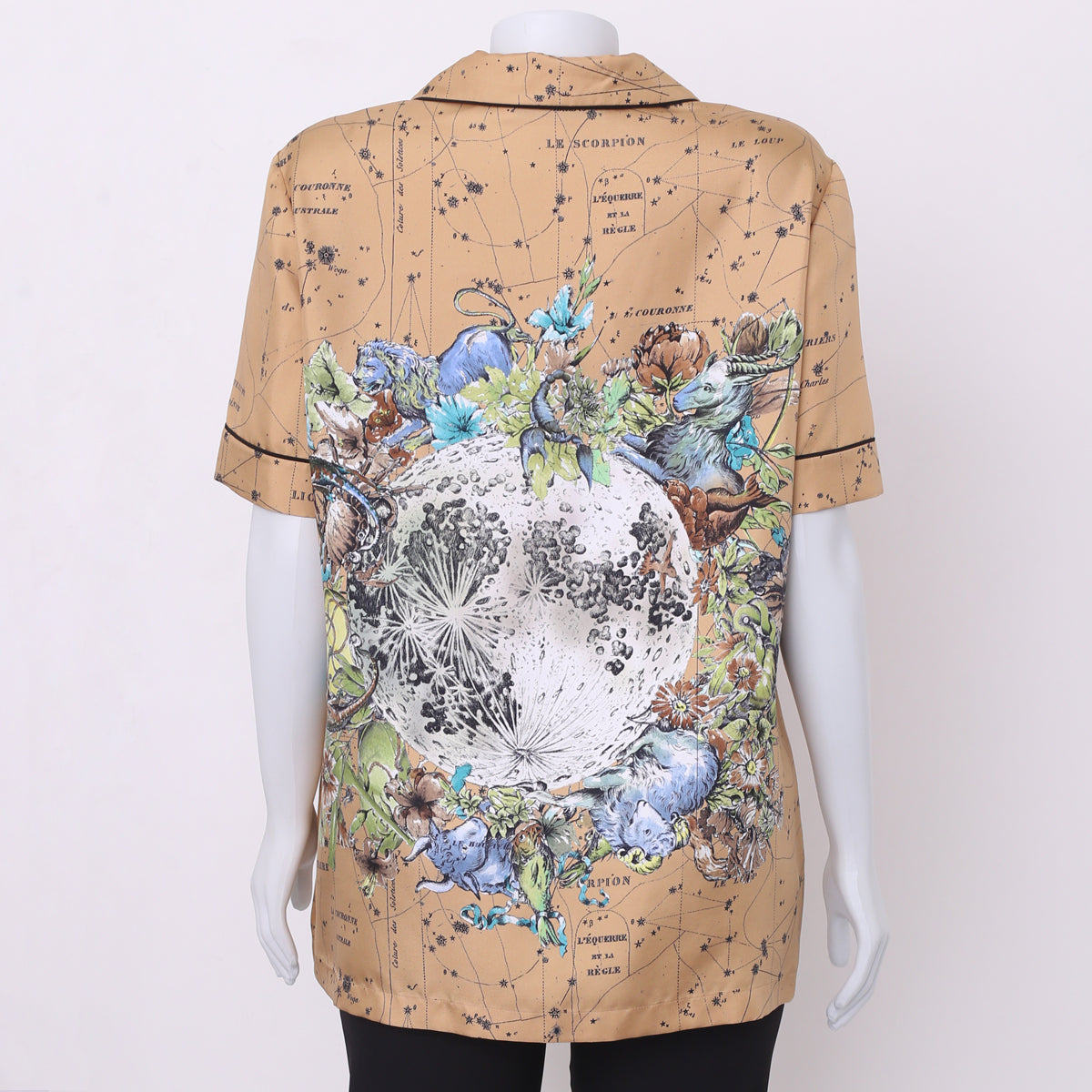 Camisa Christian Dior Bege Estampada Tam. 42 Br