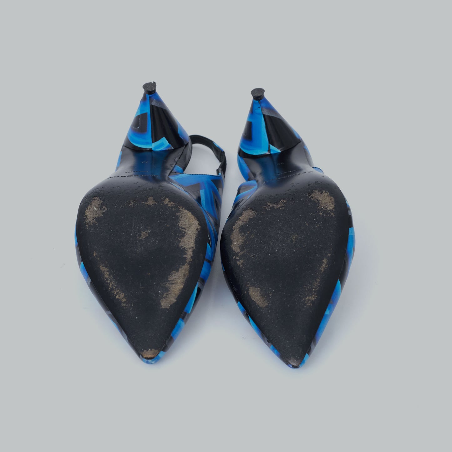 Scarpin Burberry Azul Estampado Tam. 37 Br