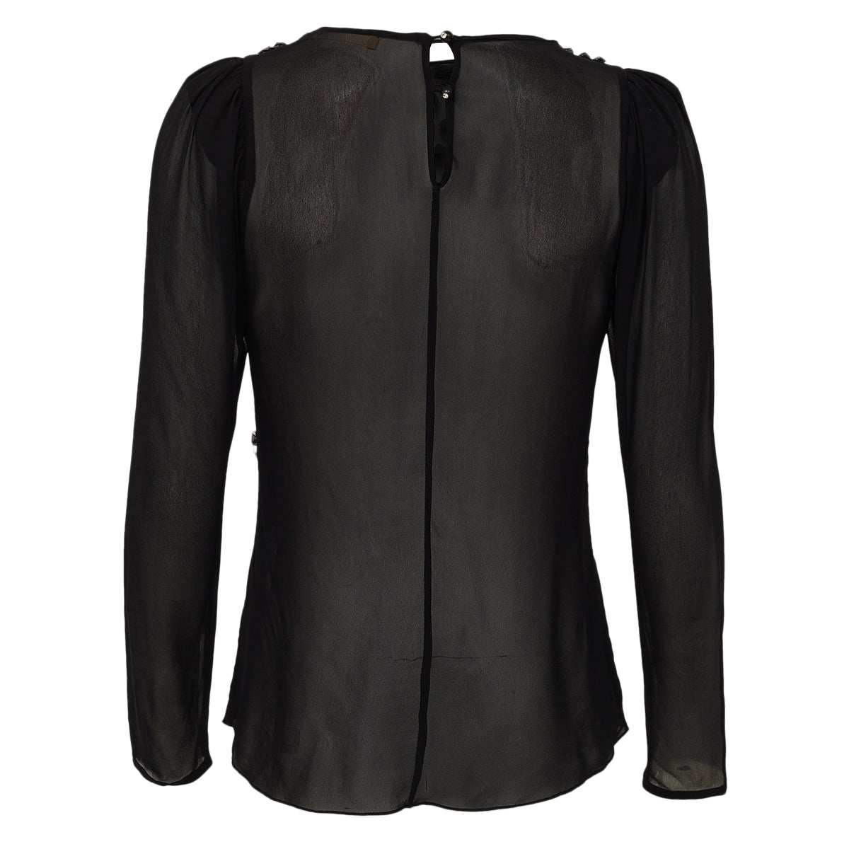 Blusa Cris Barros Preta Laços Tam 36 Br