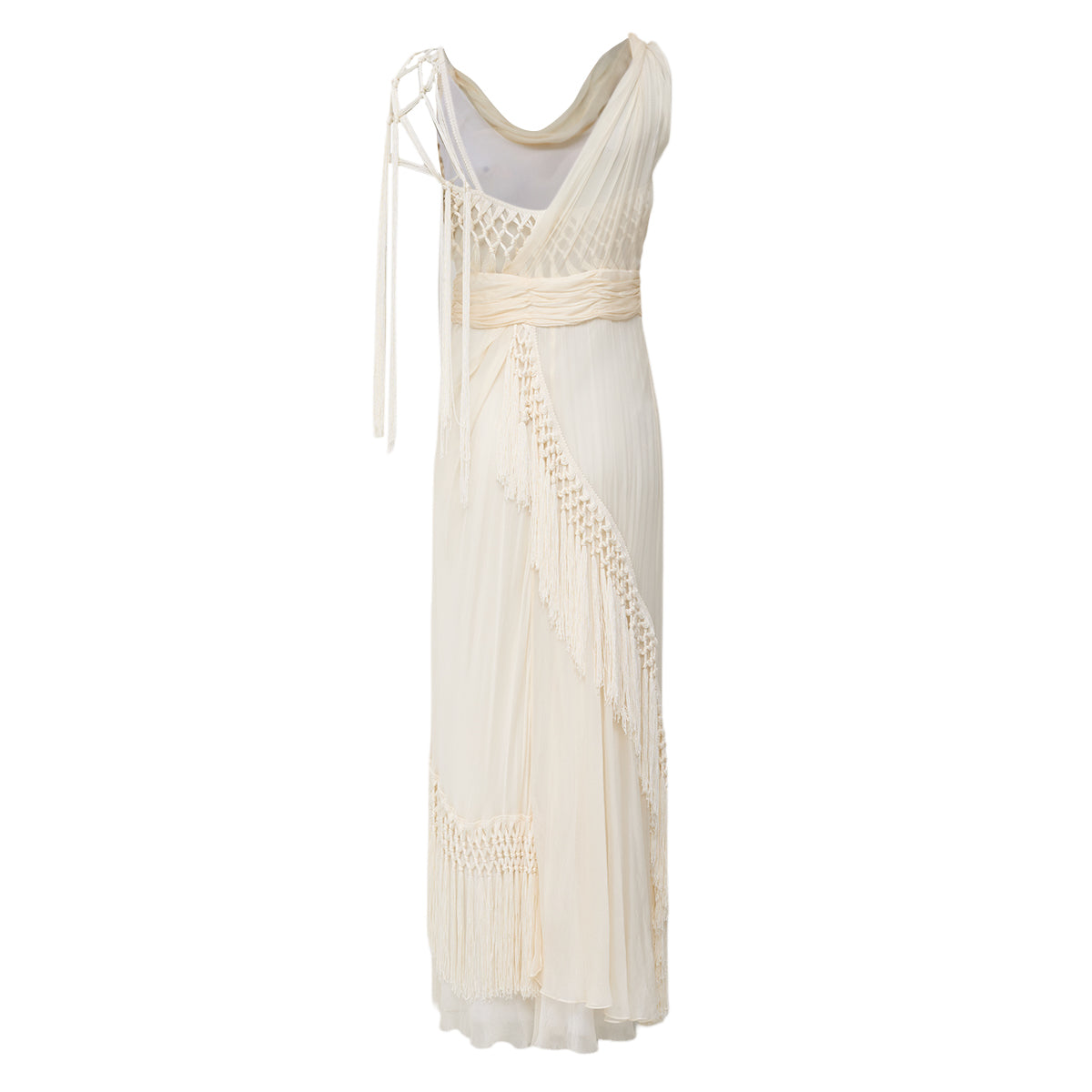 Vestido Alberta Ferreti Off White Tam P BR